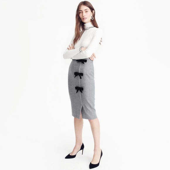 J. Crew Dresses & Skirts - J. Crew Bow seam pencil skirt in double-se…